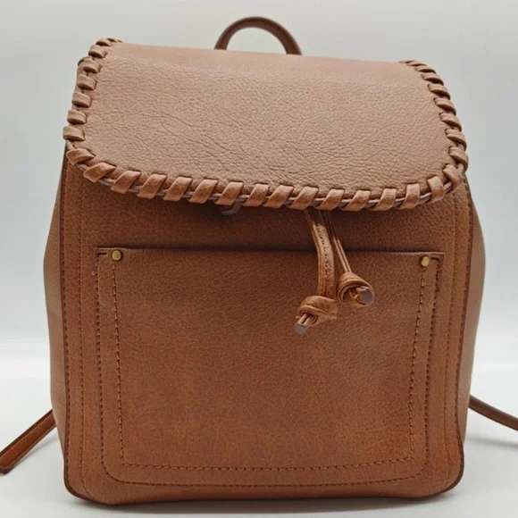 Women’s Style & Co Whipstitch Tortoise Shell Backpack Bag - Picture 4 of 7